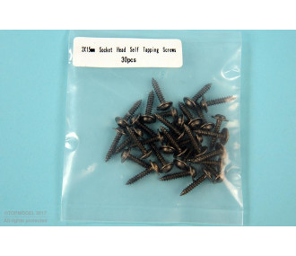 VIS AUTO-TARAUDANTE 3x15mm TETE Chc 30pcs - FLASH RC 2