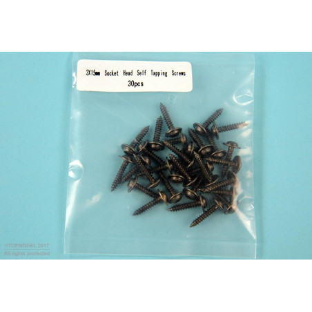 VIS AUTO-TARAUDANTE 3x15mm TETE Chc 30pcs