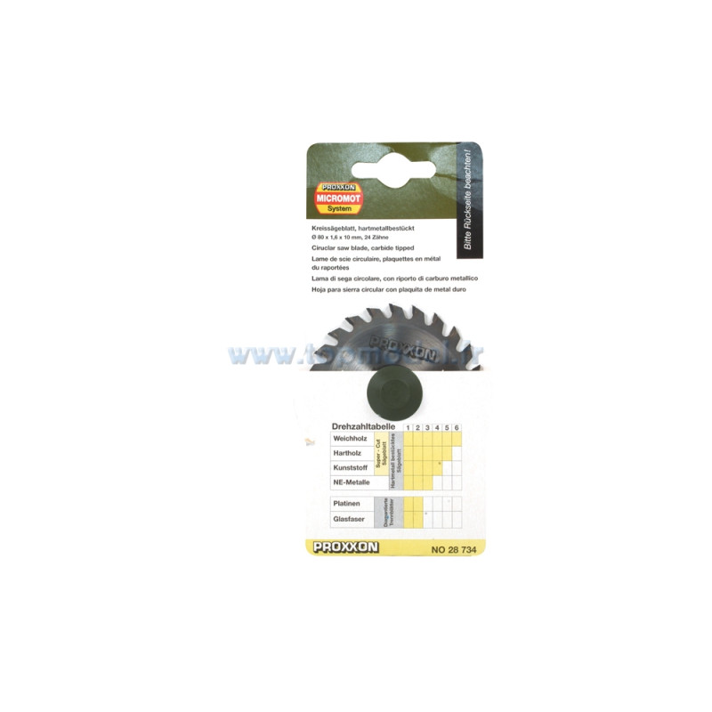 Proxxon LAME DE SCIE CIRCULAIRE 85x1,6x10 mm - FLASH RC