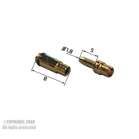 CONNECTEURS MP JET GOLD 1,8 2paires