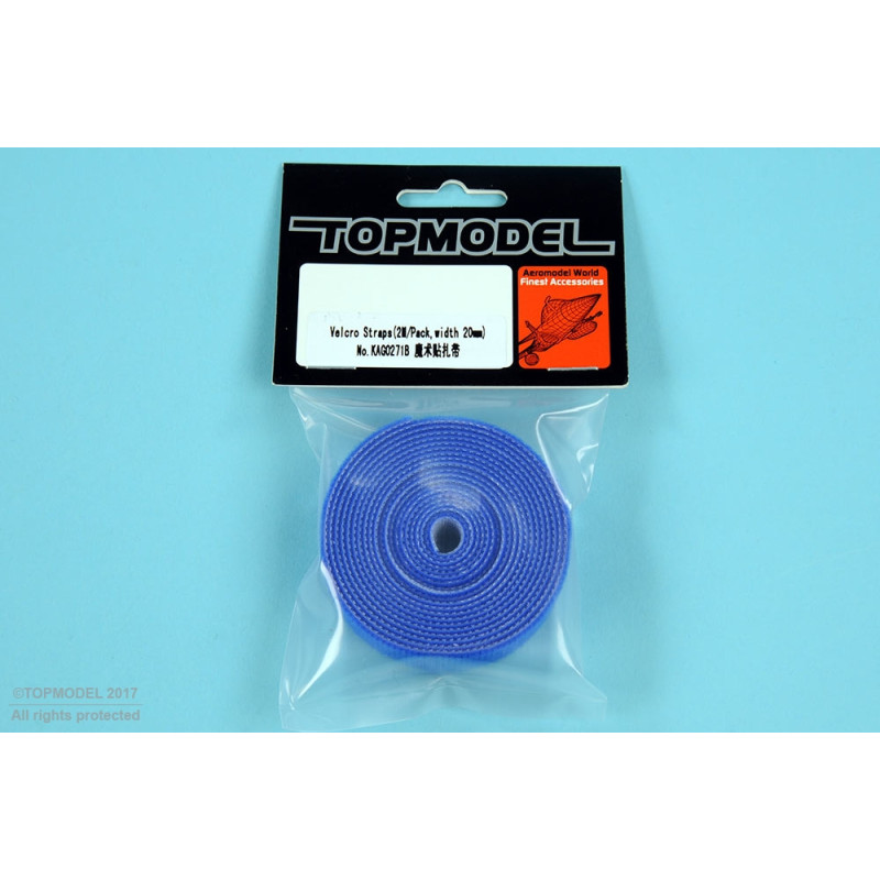VELCRO® 20mm Rouleau 2m BLEU - FLASH RC