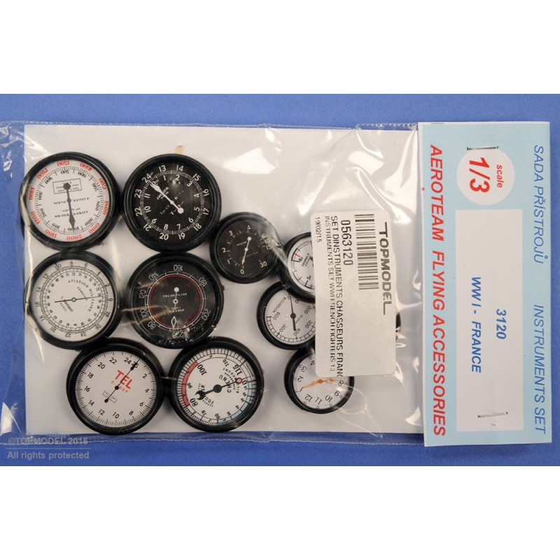 SET D'INSTRUMENTS CHASSEURS FRANCAIS 14-18 1:3 - FLASH RC