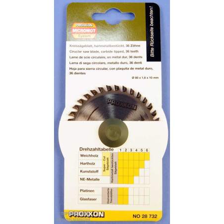 LAME DE SCIE CIRCULAIRE 80x1,6x10 mm