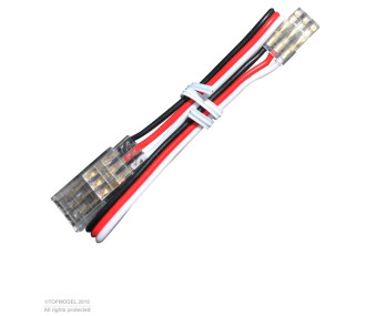 RALLONGE SERVO JR/FUT 20cm TRANSPARENTE - FLASH RC