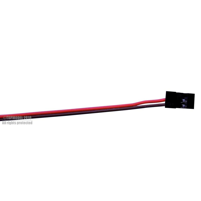 CONNECTEUR ACCU MALE JR/GRAUPNER 20cm - FLASH RC