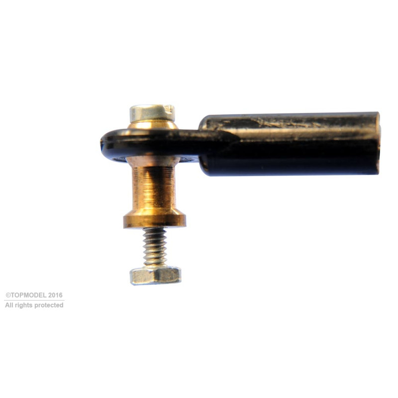 CHAPE A ROTULE V1, Ø4, M2/1,6 LONGUE 2pcs - FLASH RC