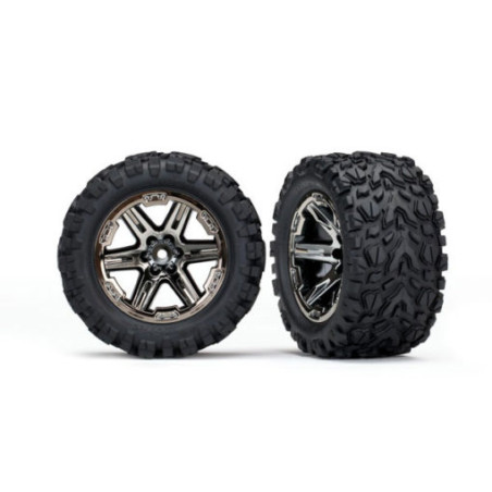 ROUES MONTEES COLLEES RXT CHROMEES NOIRES TALON X2