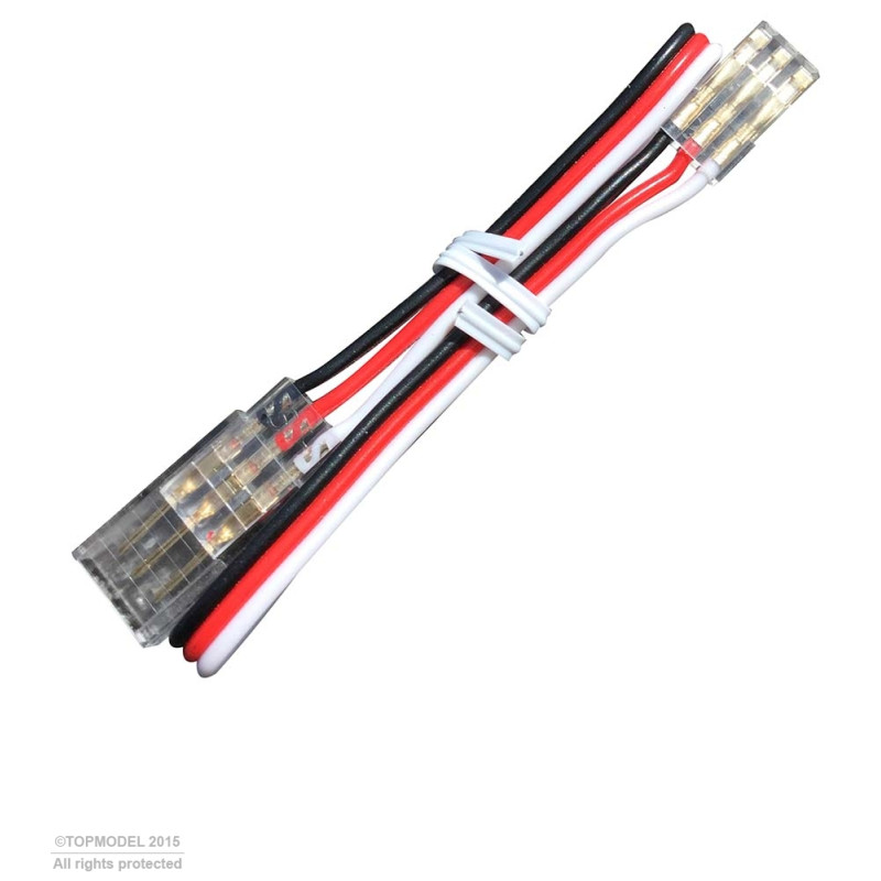 RALLONGE SERVO JR/FUT 90cm TRANSPARENTE - FLASH RC