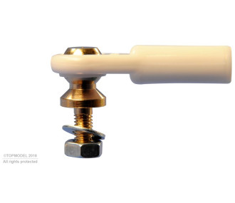 CHAPE A ROTULE V1, Ø7, M3/M3 COURTE 2pcs - FLASH RC