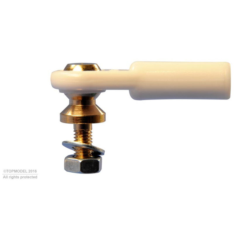 CHAPE A ROTULE V1, Ø7, M3/M3 COURTE 2pcs - FLASH RC