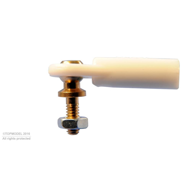 CHAPE A ROTULE V1, Ø4, M2/M2 COURTE 2pcs - FLASH RC