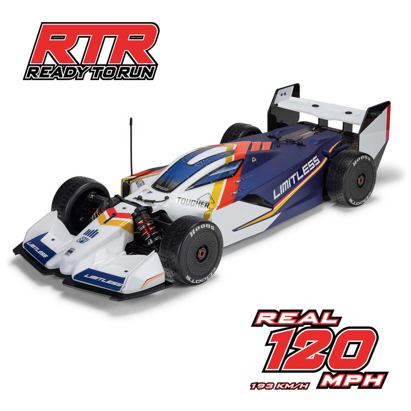 1/7 LIMITLESS 8S AVC 4X4 RTR Brushless Street Speed, Blanc/Bleu - ARRMA - FLASH RC