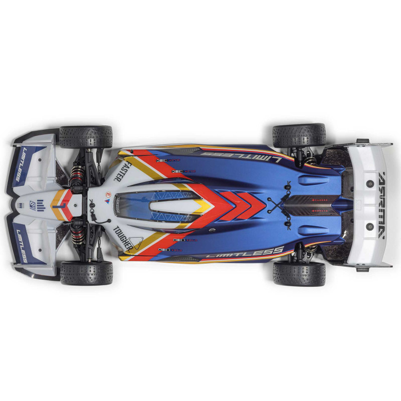 1/7 LIMITLESS 8S AVC 4X4 RTR Brushless Street Speed, Blanc/Bleu - ARRMA