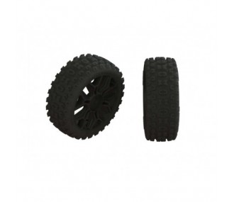 Recambios para coches RC - ARRMA 2HO Juego de Neumáticos Pegados Negro (2) - ARA550057 - FLASH RC