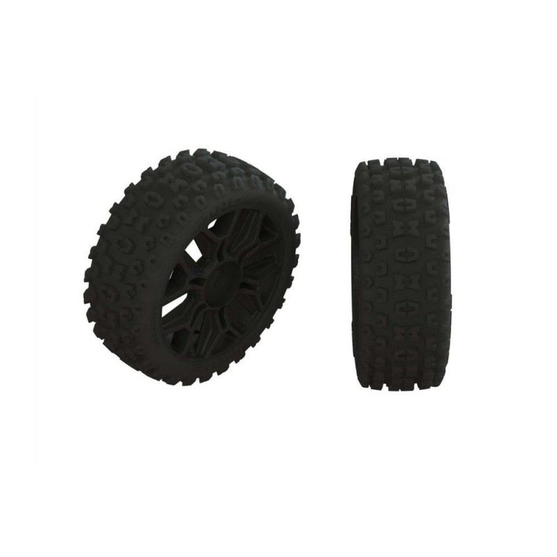 Recambios para coches RC - ARRMA 2HO Juego de Neumáticos Pegados Negro (2) - ARA550057 - FLASH RC