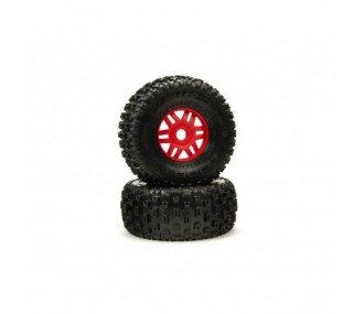 Ricambi RC Auto - ARRMA DBOOTS Fortress Set di pneumatici incollati (rosso) (2 pezzi) - ARA550065 - FLASH RC