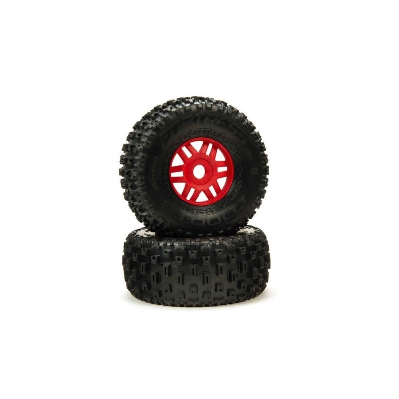 ARRMA DBOOTS  Fortress  Tire Set Glued (Red) (2pcs) - ARA550065 - FLASH RC