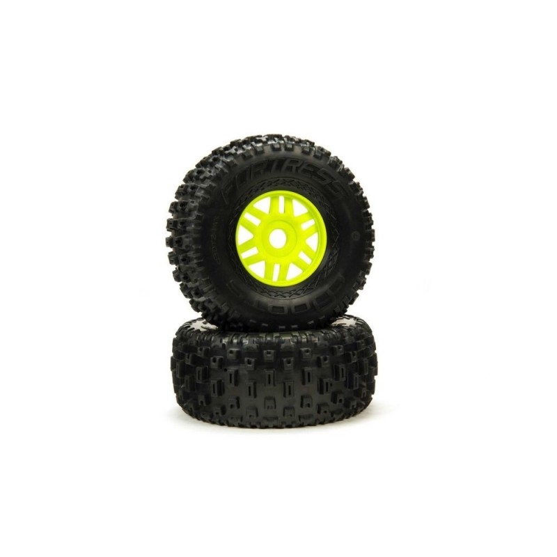 Ricambi per auto RC - ARRMA dBoots Fortress Set di pneumatici incollati verdi (Coppia) - ARA550068 - FLASH RC