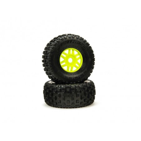 Ricambi per auto RC - ARRMA dBoots Fortress Set di pneumatici incollati verdi (Coppia) - ARA550068 - FLASH RC