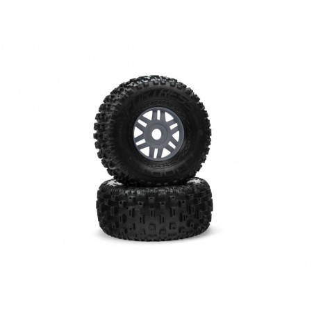 Recambios para coches RC - ARRMA dBoots Fortress Juego de neumáticos pegados Gun Metal (Par) - ARA550069 - FLASH RC