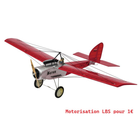 Pack Avion Ecotop Baron Rouge ARF env.1.57m avec motorisation LBS