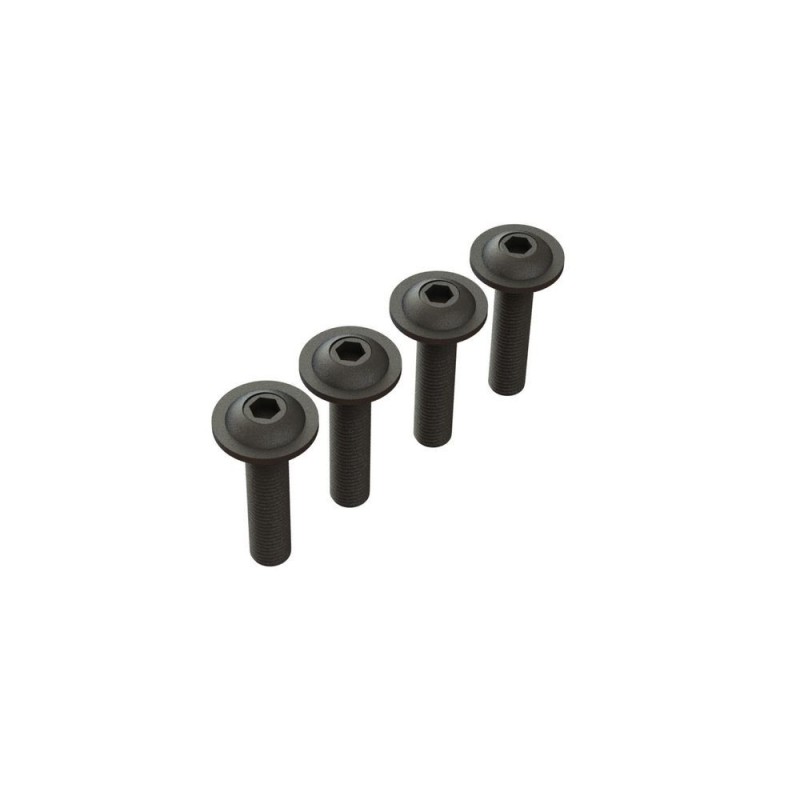 RC Car Parts - ARRMA Tornillo Cabeza Botón Brida M4x14mm (4) - ARA727412 - FLASH RC