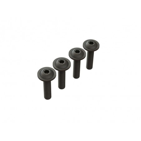 RC Car Parts - ARRMA Tornillo Cabeza Botón Brida M4x14mm (4) - ARA727412 - FLASH RC