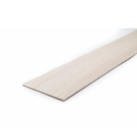 Planche balsa 15/10 (ep. 1.50mm) 10x100cm AERONAUT