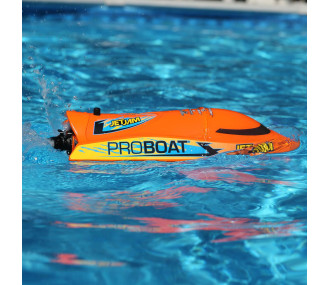 Jet Jam V2 12" Self-Righting Pool Racer Brushed RTR, Orange 2