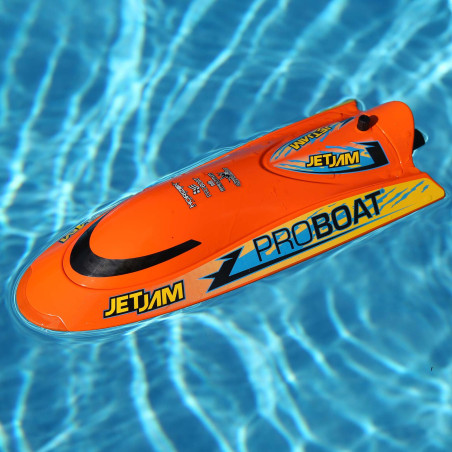 Jet Jam V2 12" Self-Righting Pool Racer Brushed RTR, Orange - FLASH RC