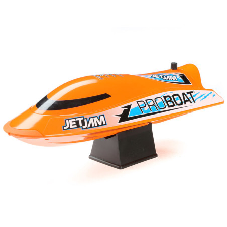 Jet Jam V2 12" Self-Righting Pool Racer Brushed RTR, Orange - FLASH RC