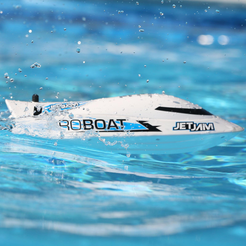 Jet Jam V2 12" Self-Righting Pool Racer Brushed RTR, White - FLASH RC