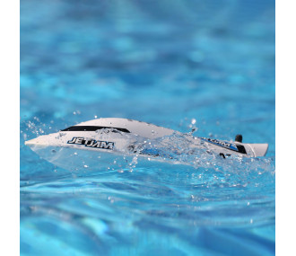 Jet Jam V2 12" Self-Righting Pool Racer Brushed RTR, White 2