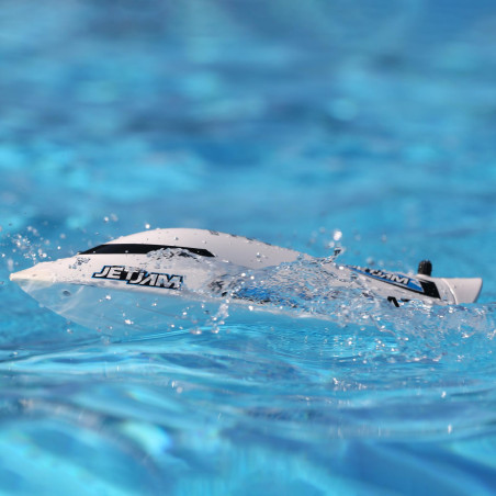 Jet Jam V2 12" Self-Righting Pool Racer Brushed RTR, White - FLASH RC