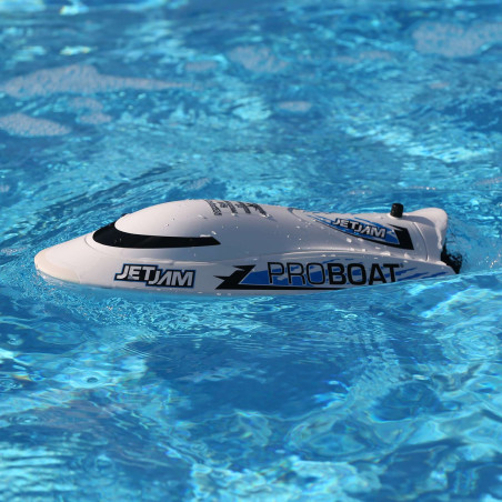 Jet Jam V2 12" Self-Righting Pool Racer Brushed RTR, White - FLASH RC