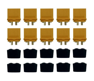 Enchufe XT30/XT60/XT90 - Enchufes macho XT60 L con tapa (10 unidades) - FLASH RC