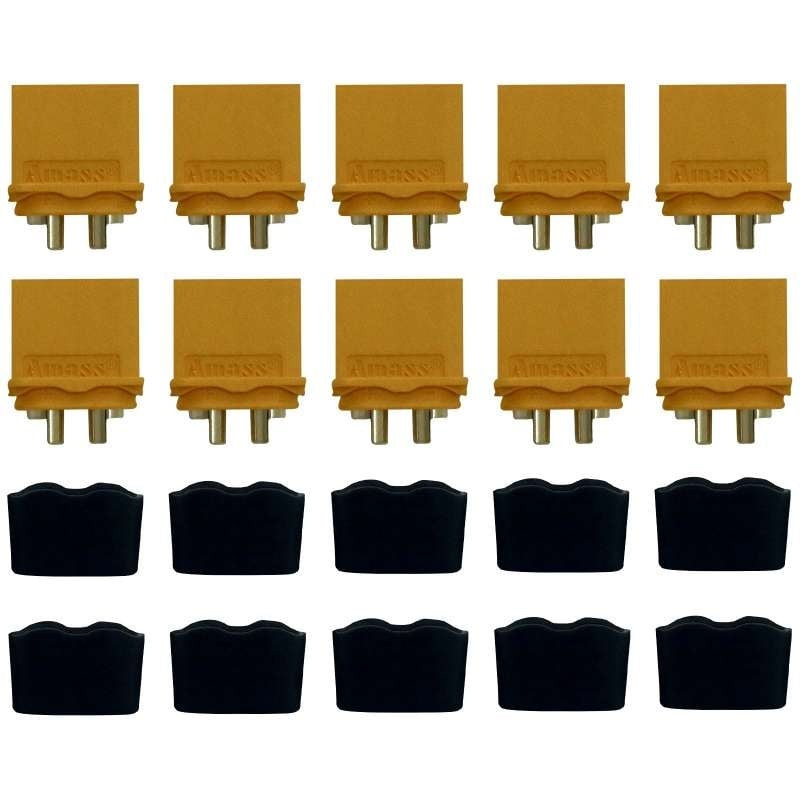 Spina XT30/XT60/XT90 - Spine XT60 L maschio con tappo (10 pezzi) - FLASH RC