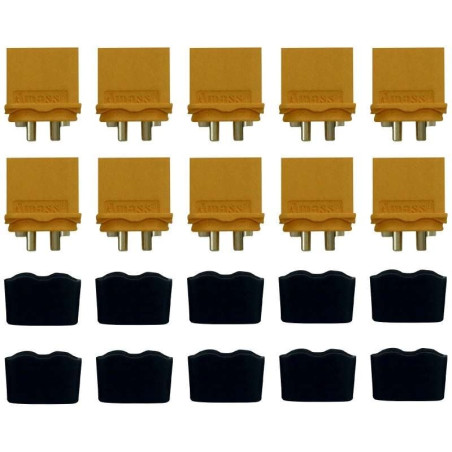 XT30/XT60/XT90 plugs - XT60 L male plugs with cap (10 pcs) - FLASH RC