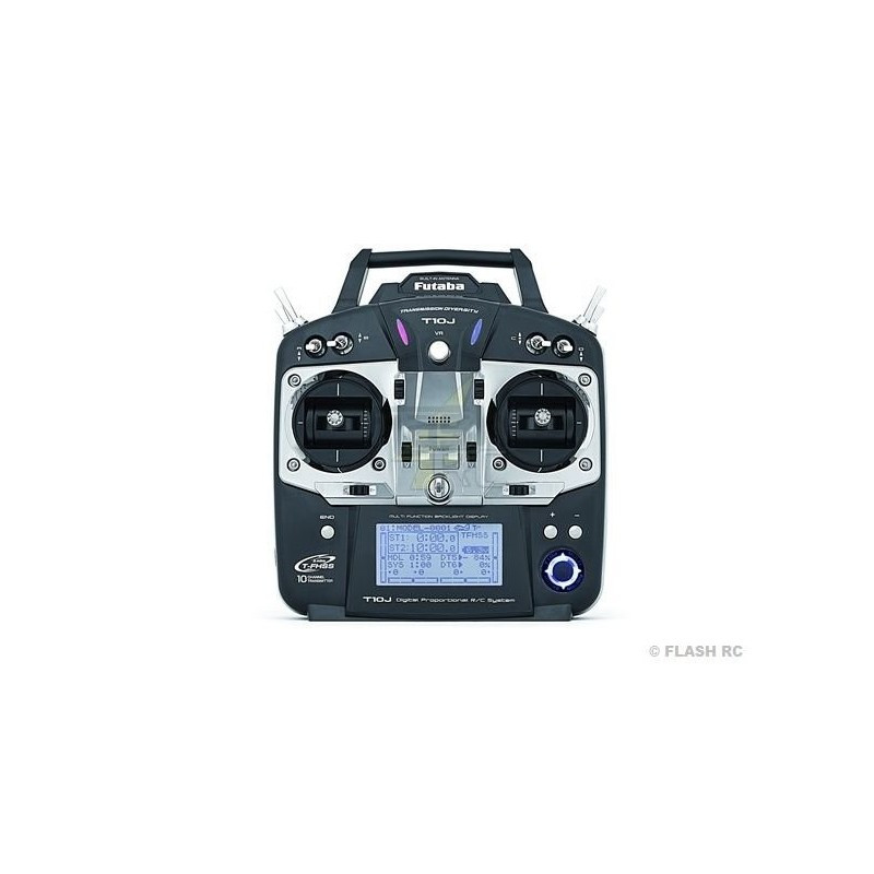 Radio Futaba T10J 10/8/0 2.4Ghz T-FHSS + R3008SB Mode 2 ( avec accu / chargeur )