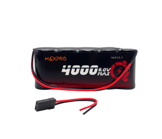 Batteries de réception - Batterie 6,0V 4000mAh NiMh plat MaxPro - FLASH RC