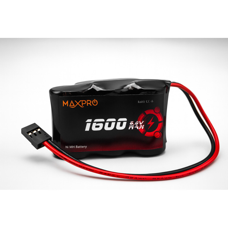 Baterías del receptor - 6.0V 1600mAh NiMh Batería Hump (formato pirámide) FLASH RC - FLASH RC