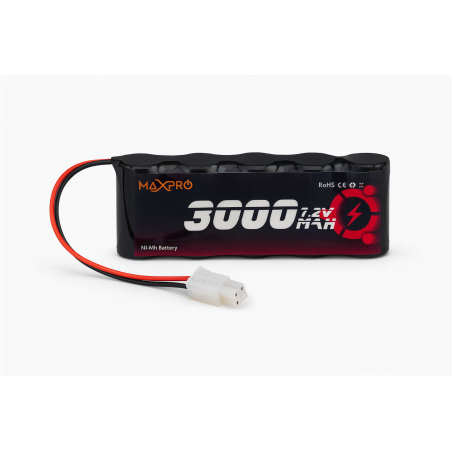Batterie NiMh 7.2V 3000mAh, Prise Tamiya MaxPRO