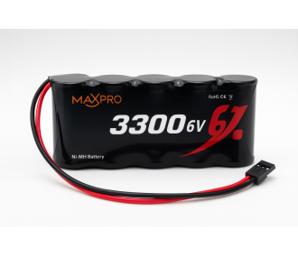 Receiver batteries - Battery 6,0V 3300mAh NiMh flat FLASH RC - FLASH RC