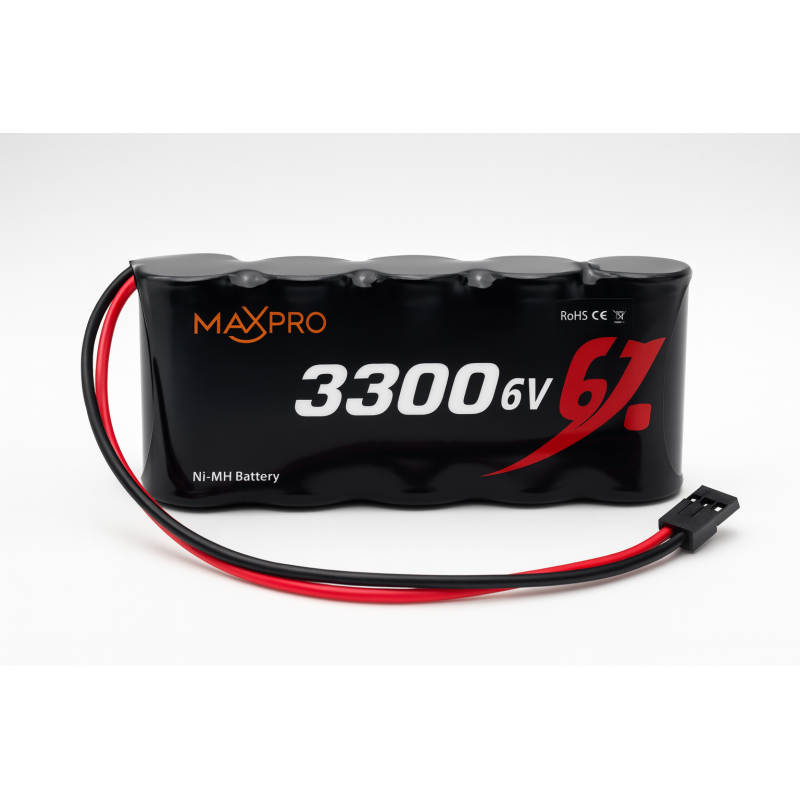 Receiver batteries - Battery 6,0V 3300mAh NiMh flat FLASH RC - FLASH RC