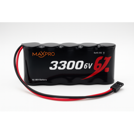 Receiver batteries - Battery 6,0V 3300mAh NiMh flat FLASH RC - FLASH RC