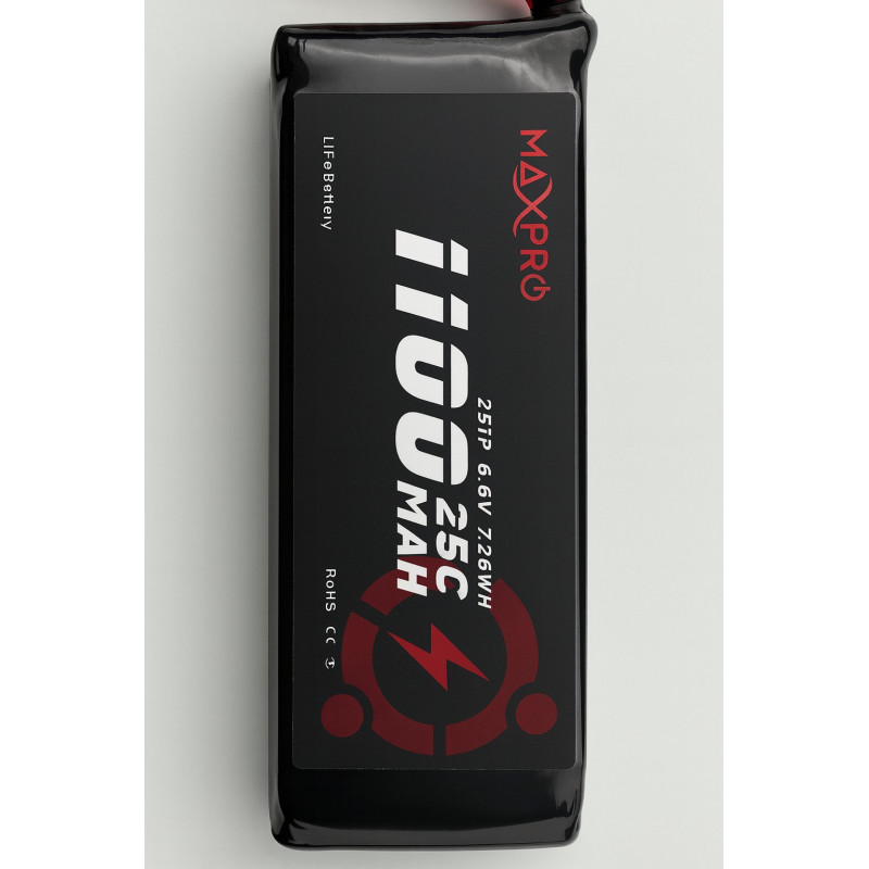 Batterie LiFe MaxPro 6.6V 1100mAh 25C JR/MPX - FLASHRC
