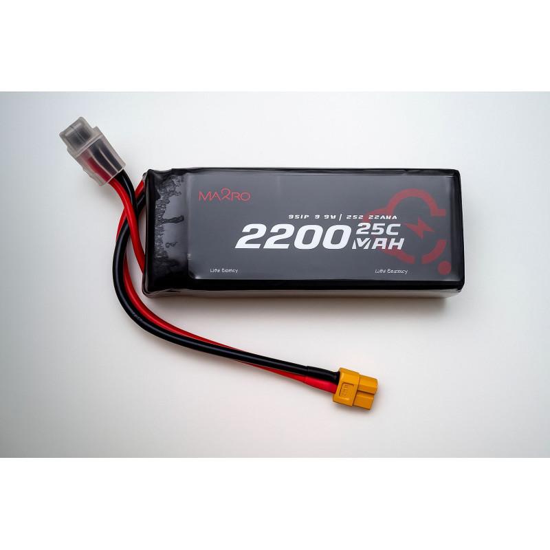 Batterie LiFe MaxPro 9.9V 2200mAh 25C JR/XT60  - FLASHRC