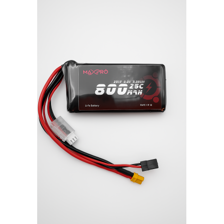 Batterie LiFe MaxPro 6.6V 800mAh 25C JR/XT30 - FLASHRC