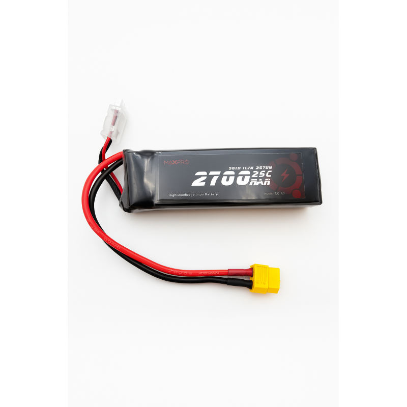 Batterie lipo MaxPro 3S 11.1V 2700mAh 25C prise XT60 - FLASHRC