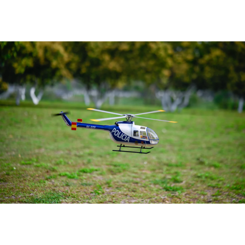 hélicoptère Flywing BO-105 4-Blade Blue Policia RTF